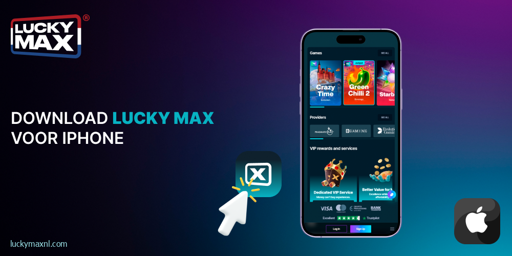 Bevestig om de Lucky Max iPhone-app te downloaden