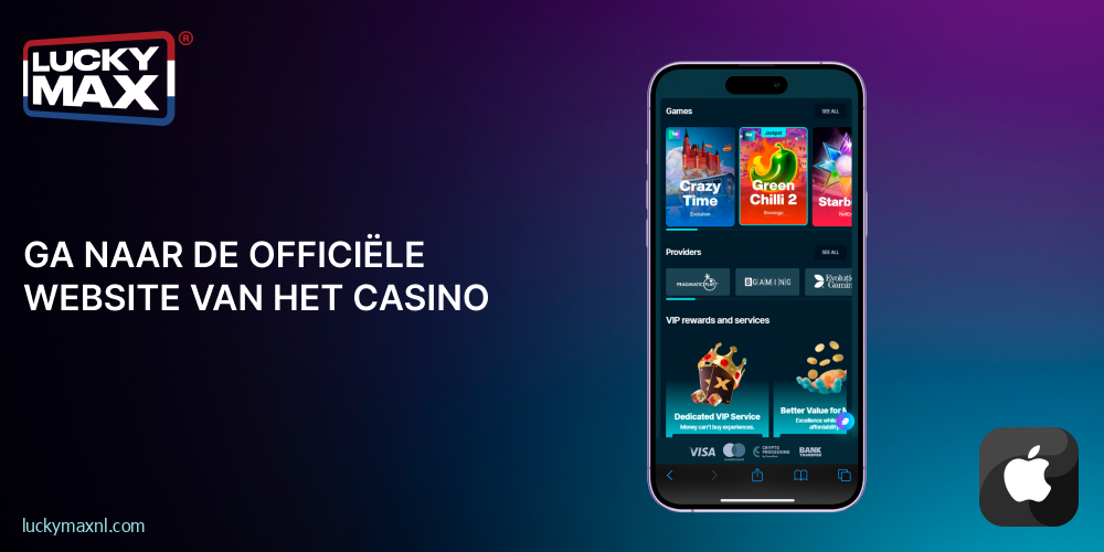 Open de officiële site van Lucky Max Casino