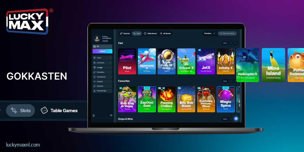 Soorten Gokkasten bij Lucky Max online casino