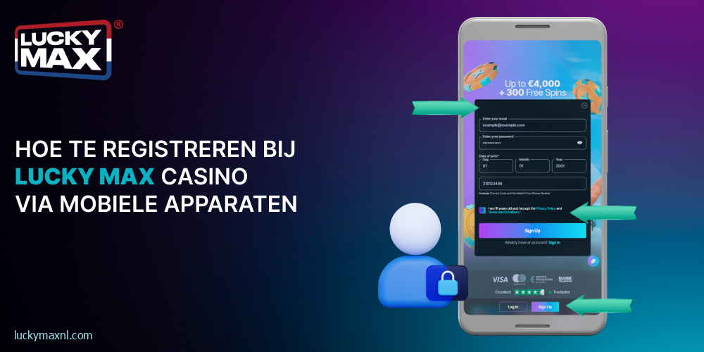 Registratie in de Lucky Max app voor Nederlandse spelers