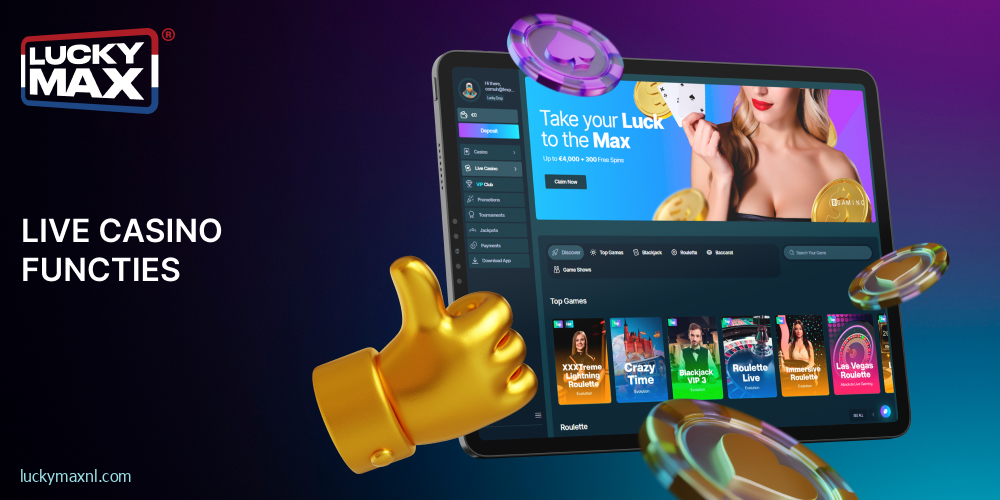 Voordelen van Lucky Max Live casino voor spelers uit Nederland